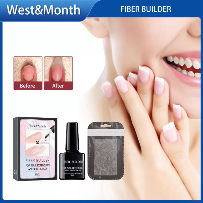 West&Month Nail Fiber Extender Glue Gel Set