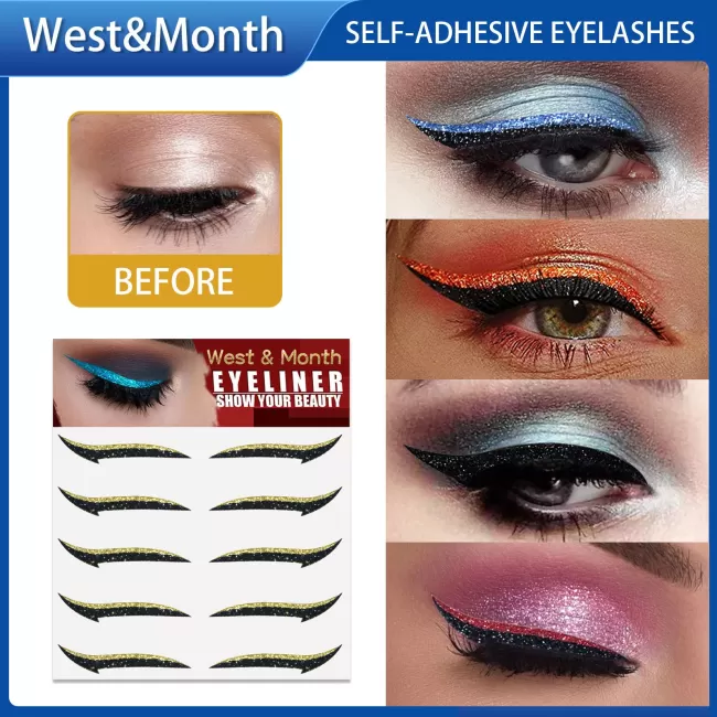 West&Month Colorful Eyeliner Stickers