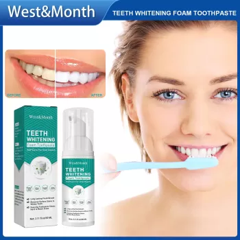 West Month Teeth Whitening Foam Toothpaste West Month Teeth Whitening Foam Toothpaste