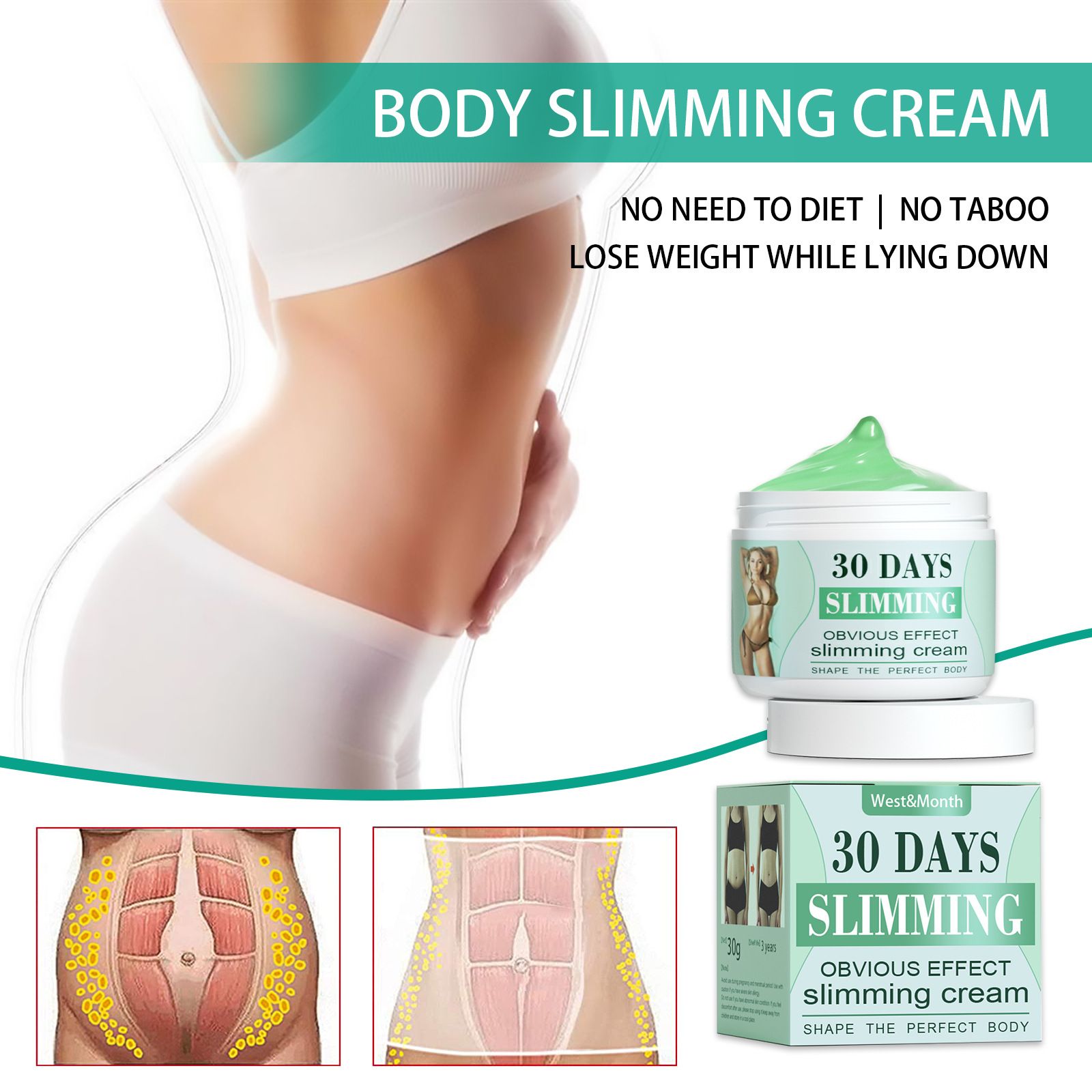 Product Name: West&Month Body Sculpting Firming Massage Cream 1