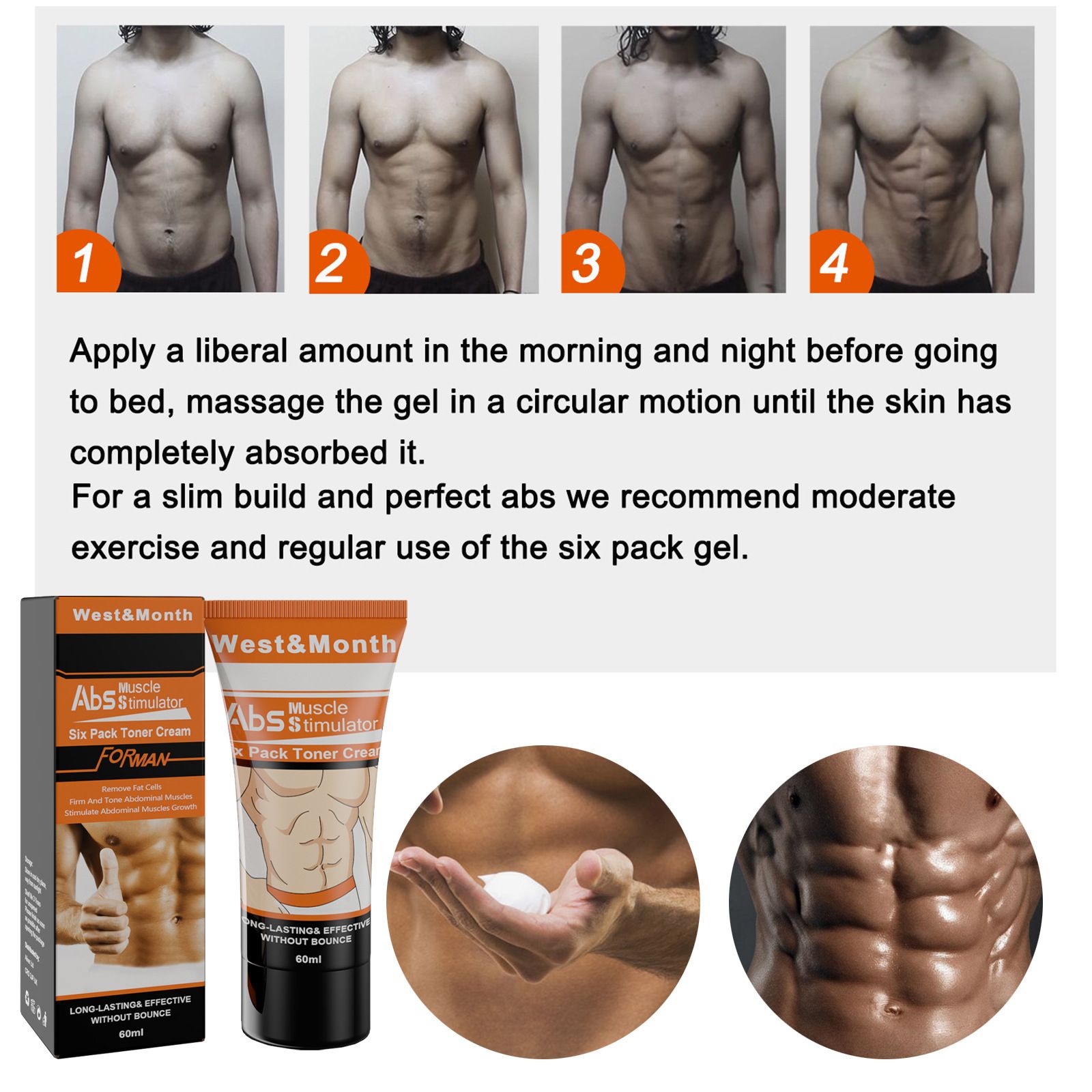 West&Month Men's Abdominal Cream 3