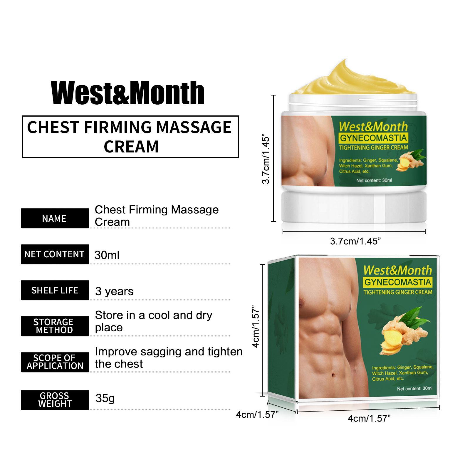 West&Month Chest Firming Massage Cream
