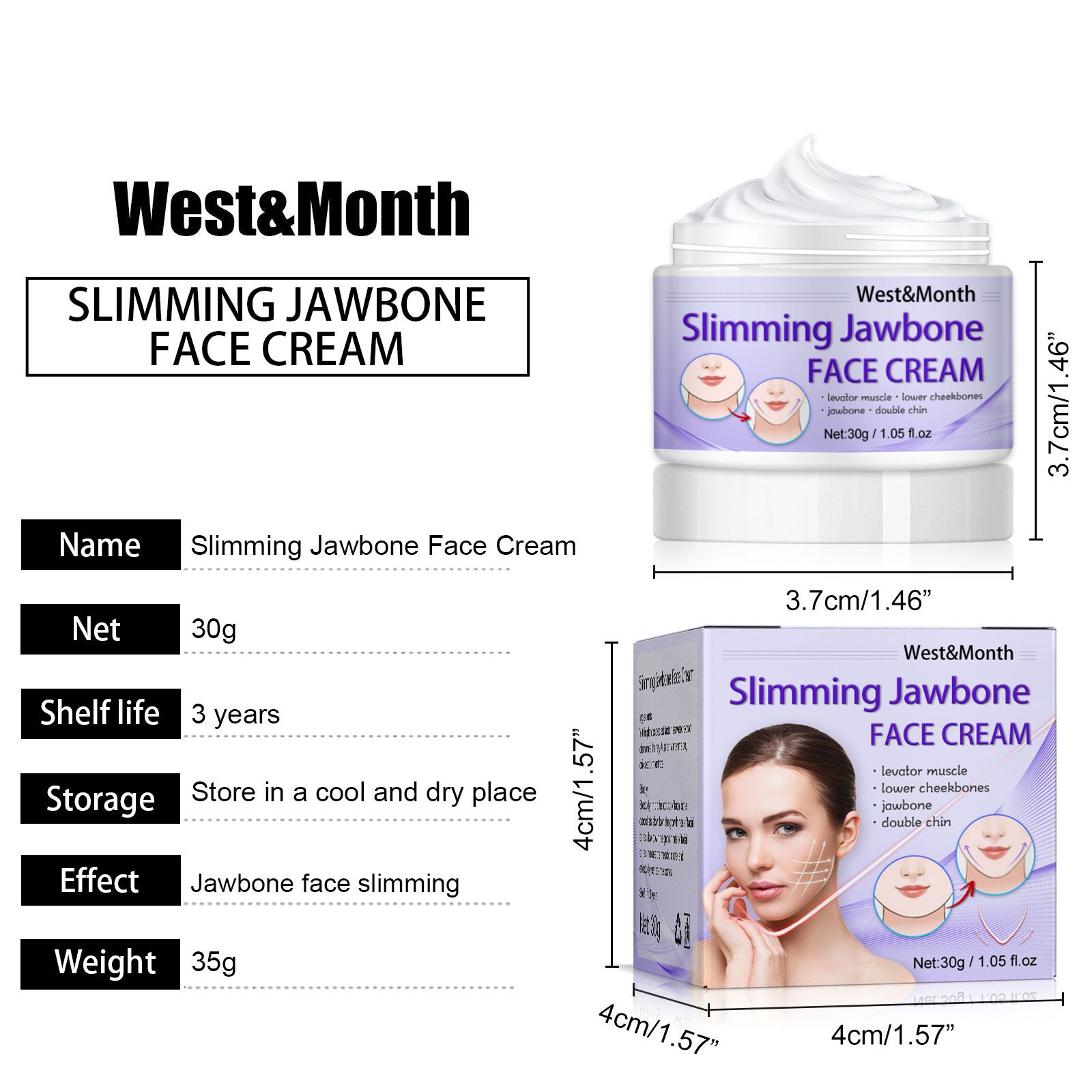 West&Month Slimming Face Cream www.west-month.com
