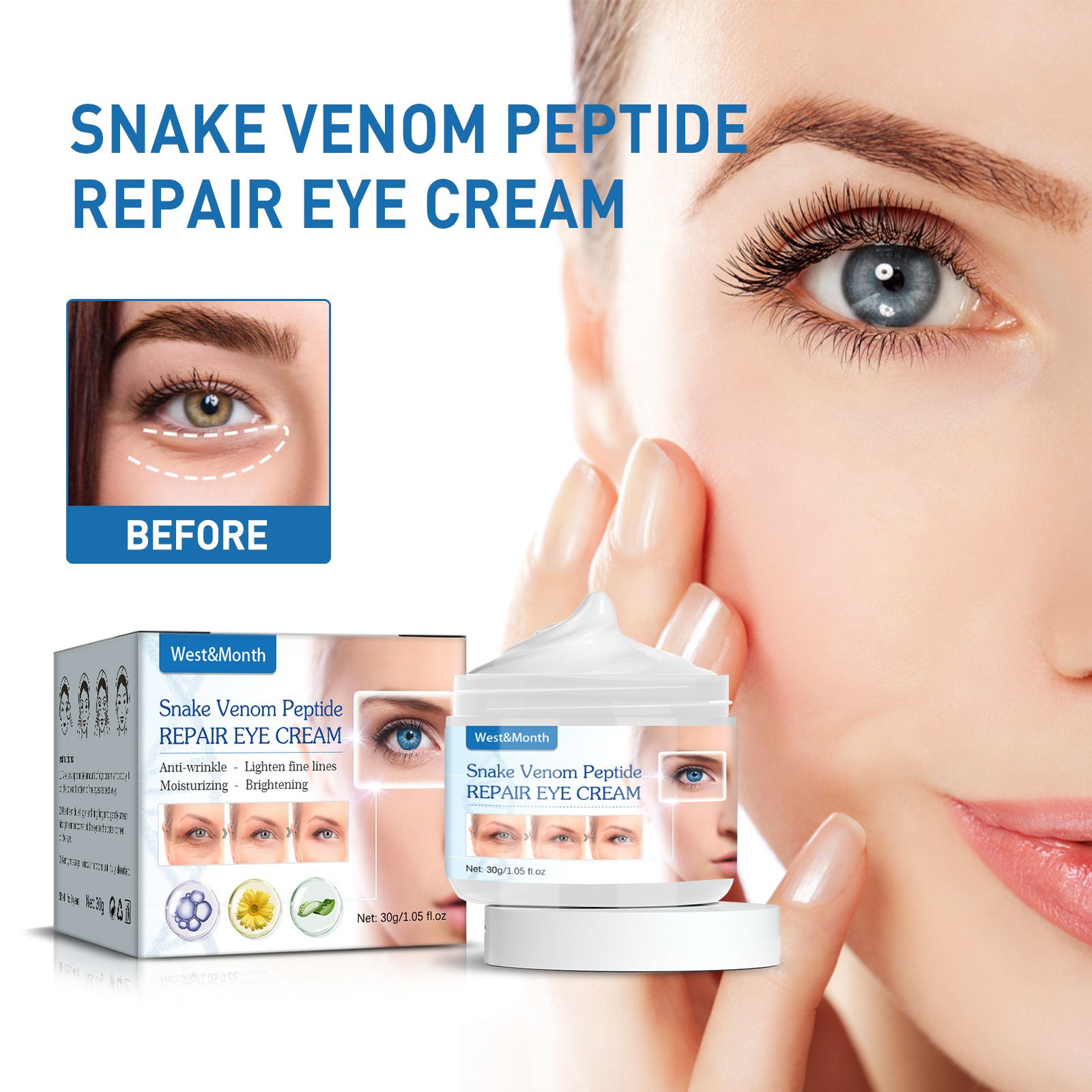 West&Month Snake Venom Peptide Repair Eye Cream
