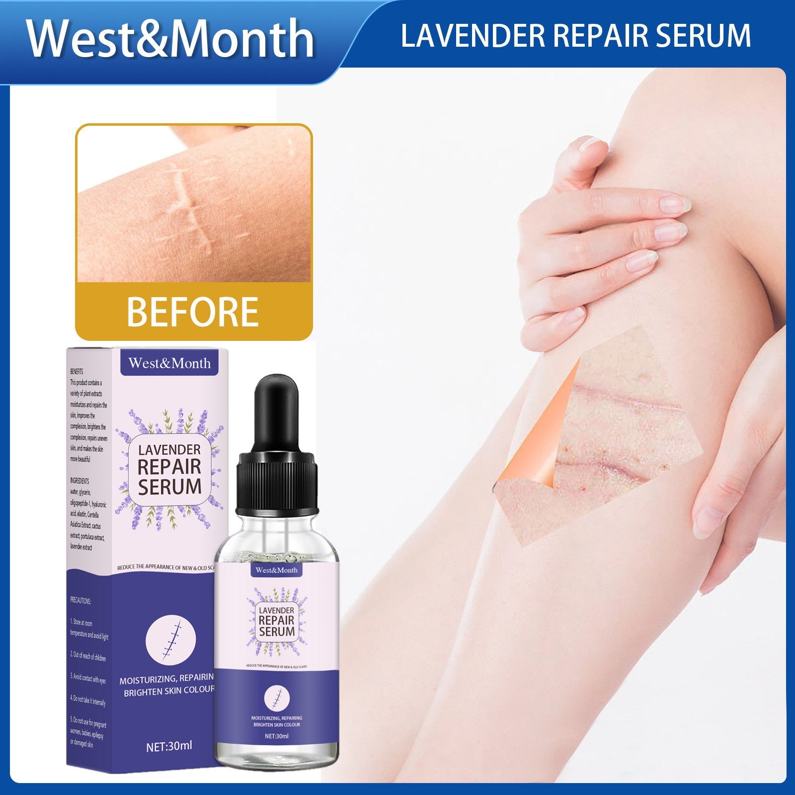 West&Month Lavender Scar Repair Serum 1
